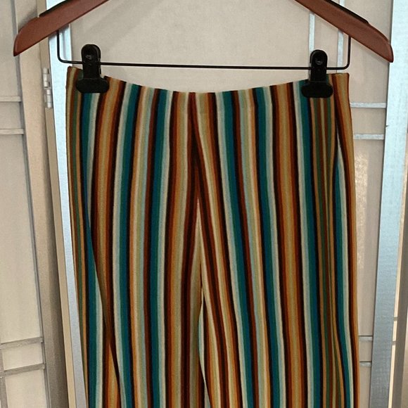 MISSONI Vintage Fully Lined Vertical Stripe Pant - Size IT 40 - Picture 2 of 3